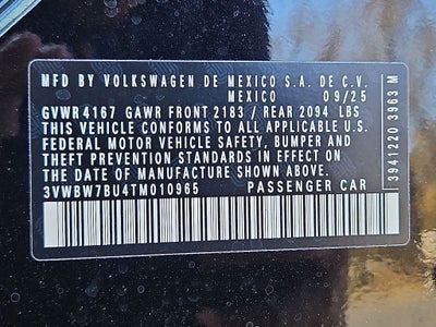 2026 Volkswagen Jetta 1.5T Sport