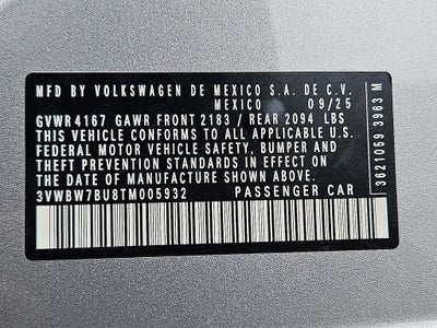 2026 Volkswagen Jetta 1.5T Sport