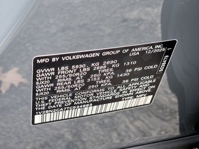 2026 Volkswagen Atlas 2.0T SEL