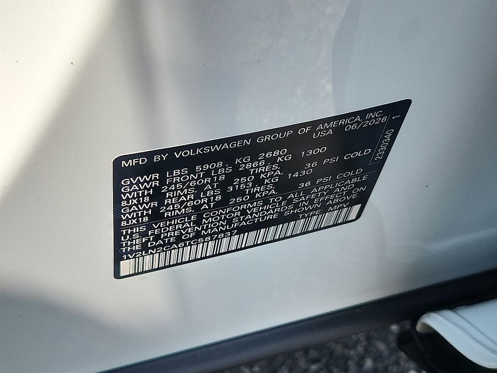 2026 Volkswagen Atlas 2.0T SE