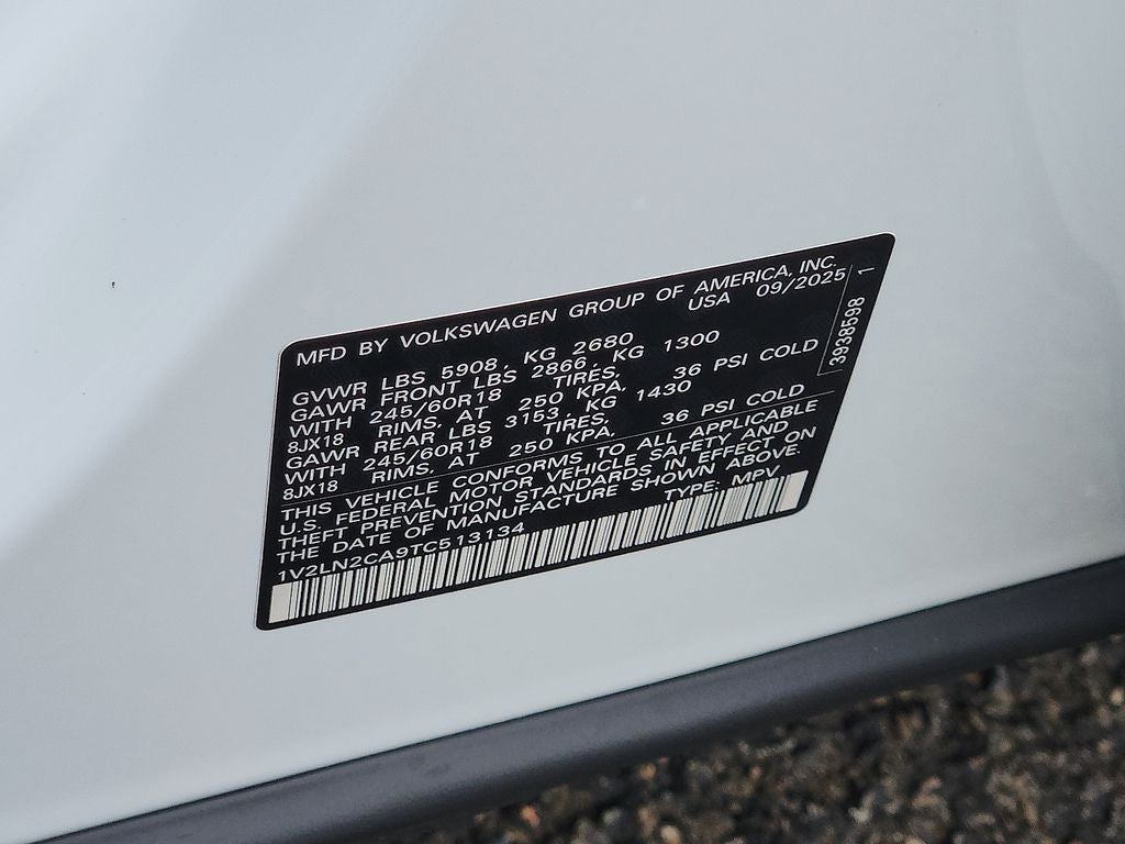 2026 Volkswagen Atlas 2.0T SE