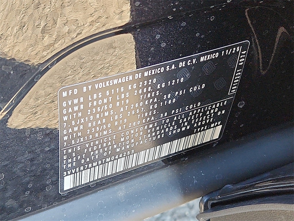 2026 Volkswagen Tiguan 2.0T SE